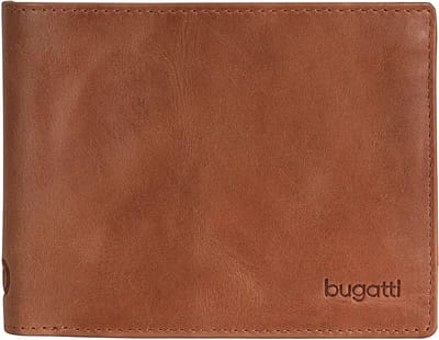 Bugatti Volo portemonnee leer 12 cm - Jongens - Horizontaal - cognac
