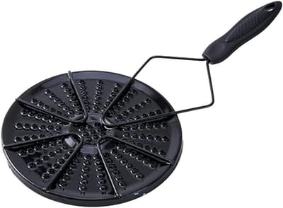 Rvs Pot Mat - Onderzetter Hittebestendig - Keuken Beschermen - Dubbellaags Isolatie - 38X19x3cm - Zwart