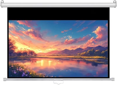 Projectiescherm - Filmscherm - Thuisbioscoop Ervaring - Automatische Vergrendeling - 72 inch - Mat Wit