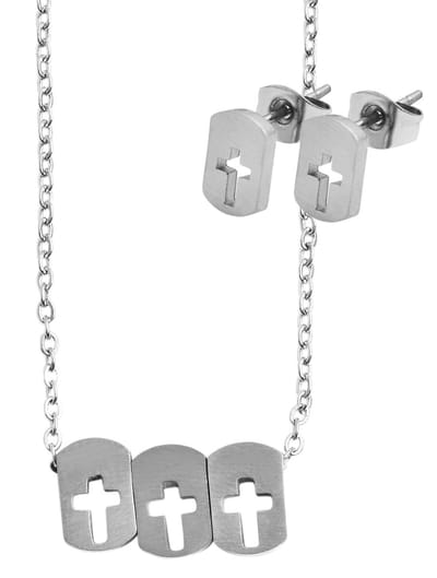 AKZENT Akzent dames sieradenset Edelstahl zilver
