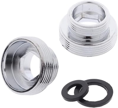 Waterfilter Kraanadapters 2 Stuks, 22mm NPT Draad naar Mannelijke Draad, Aerator voor Keuken en Badkamer, Waterzuivering en Besparing