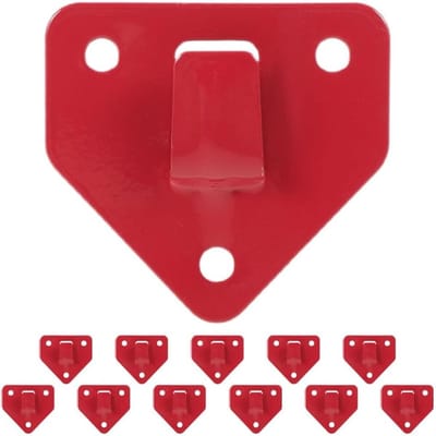 Brandblusser Beugels - Muurhaken - Veilige Bevestiging - Universele Pasvorm - 12 Stuks - Rood