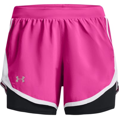 Under Armour Fly By 2.0 2in1 Shorts Dames-Pink,Wit