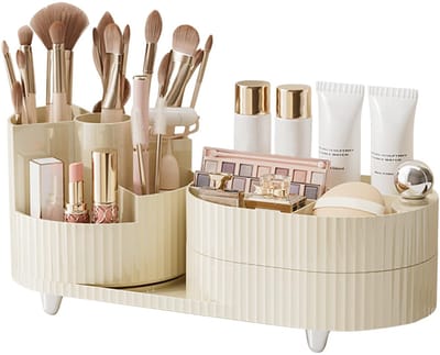 Unyqoos® Elegante 360° Draaibare Cosmetica- en Make-up Organisator met Grote Capaciteit voor Slaapkamer of Badkamer