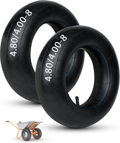 Kruiwagenband - Zwart - 4,80/4,00-8 inch - Versterkte Binnenband met TR13 Ventiel - Voor Kruiwagen en Tuingereedschap