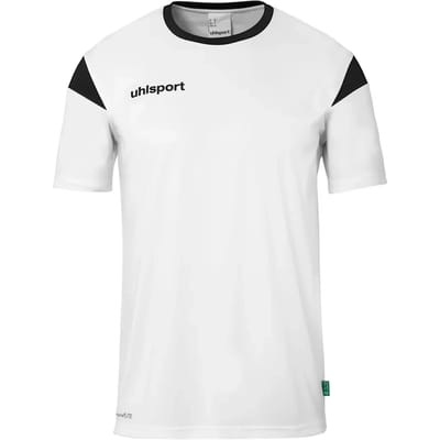 Uhlsport Squad 27 Shirt Korte Mouw Heren - Wit / Zwart | Maat: M