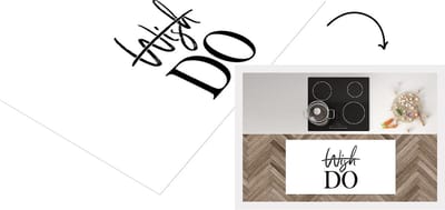 Keukenloper - Loper keuken - Wish do - Spreuken - Quotes - 120x60 cm - Keukenloper vinyl