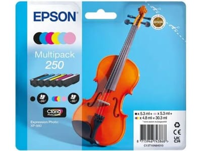 Epson 250 Multipack - 6-pack - black yellow cyan magenta light cyan light magenta - original - ink cartridge