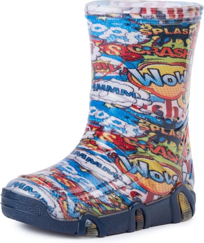 Ladeheid Kinder Regenlaarzen - Jongens Meisjes Antislip Zool - PVC -LA-ZT-SzuwarekBW - Mehrfarbig Wow - 27/28