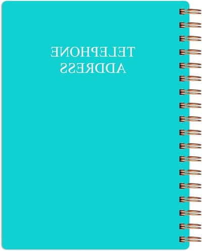 Adresboek met Tabs - Contacten Organizer - Informatie Opslaan - Alfabetische A-Z Sortering - 127 x 178 cm - Blauwgroen