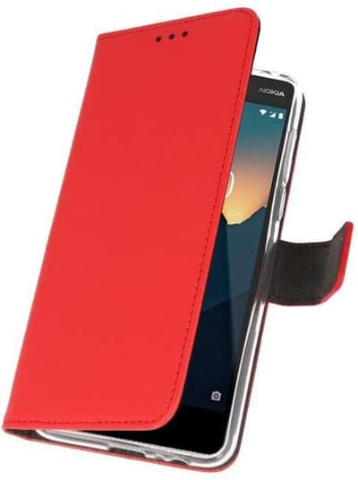 Booktype Telefoonhoesjes - Bookcase Hoesje - Wallet Case - Geschikt voor Nokia 2.1 - Rood