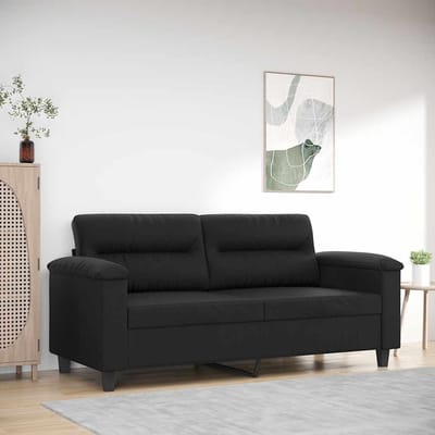 vidaXL - Tweezitsbank - 140 - cm - kunstleer - zwart