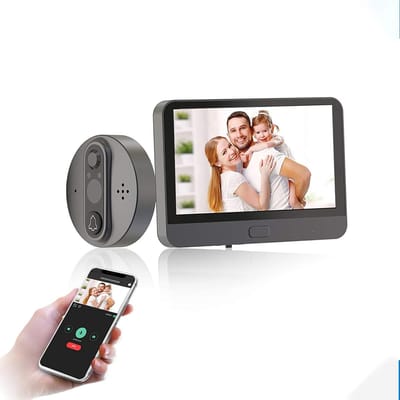Video Deurbel - Deurbel met Camera - Veilig Huis - 7 Inch LCD Scherm - 1 Monitor + 1 Deurbel
