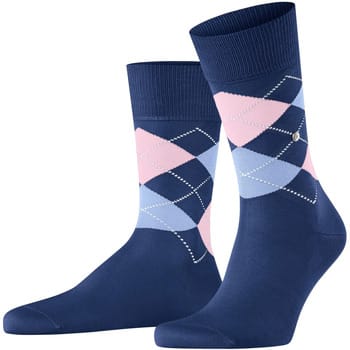 Burlington Manchester gedessineerd katoen sokken heren blauw - maat 40-46