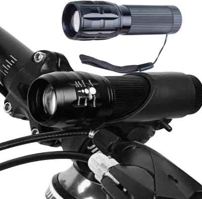Han-Bar® Krachtige en duurzame zaklamp voor elke buitenactiviteit met fietsbeugel