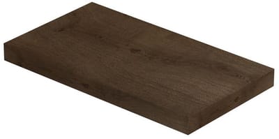 INK® Play 1 fontein planchet met blinde bevestiging rechthoek in echt hout fineer 40x22x3,2cm, chocolate