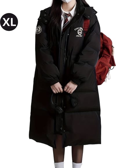 Bovista Winterjas - Dames - Parka Heren Winterjas - Winter - Volwassen - Lange Jas Dames - Zwart - Maat XL