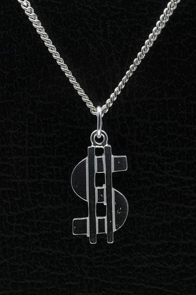 Zilveren US Dollar ketting hanger