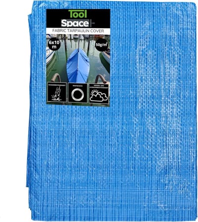 Afdekzeil - Zeildoek - Bouw Bescherming - Waterbestendig UV Bescherming - 6x10 meter - Blauw