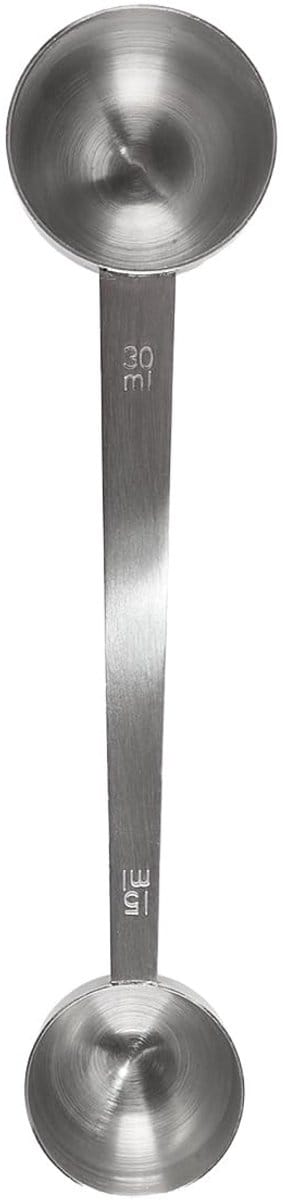 Dailygoods- Maatlepels Dubbelzijdig 30g/15g - Roestvrij Stalen Maatlepels - Poederdispenser - Koffie/Ingrediënten - Voedselveilig Materiaal - Maatschep