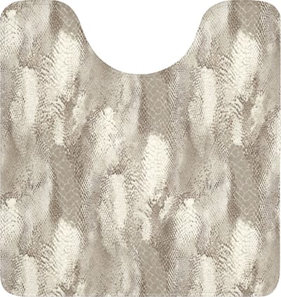 WC mat met uitsparing 55x60 cm - Antislip - Slang - Textuur - Zand - Toiletmat met uitsnijding - Vloermat - Douchemat - Toilet tapijt - Toiletmatten