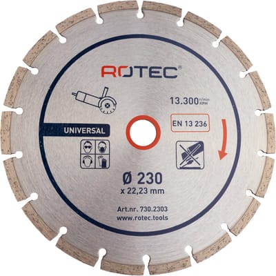 ROTEC universeel diamantzaagblad Ø230 x 22,2