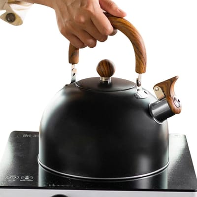 Thee Waterkoker - Fluitketel Theepot - Water Koken - Luid Gefluit - 3L Capaciteit - Zwart
