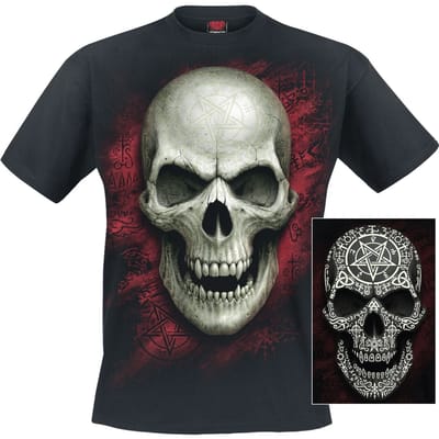 Spiral - Gothic T-shirt - Gothic Runes - Glow in the dark - S tot XXL - voor Mannen - zwart