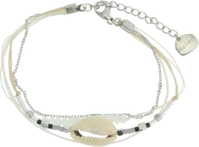 Behave - Armband - Wit - Schelp - Stainless Steel