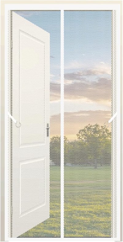 Magnetisch Horraam Wit 60 x 180 cm - Eenvoudig te Monteren Vliegengordijn