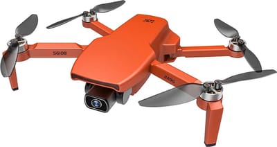 LUXWALLET SkyVortex - 5 Ghz WiFi GPS Drone - 2 Axis Gimbal Drone – Micro SD tot 128GB - Return To Home – 50x Zoom – 1000M Afstand - Smart Follow & Bedienen met Handgebaren - Oranje