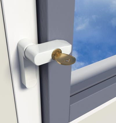 SecuMax 832 raamgrendel - incl. slot en sleutel - wit - 2510.832.12