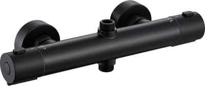 Auralum Max Thermostatische Douchekraan - Douchemengkraan met Dubbele Uitgang - 15 cm - Thermostaatkraan - Inclusief koppelingen - Waterbesparend - Zwart