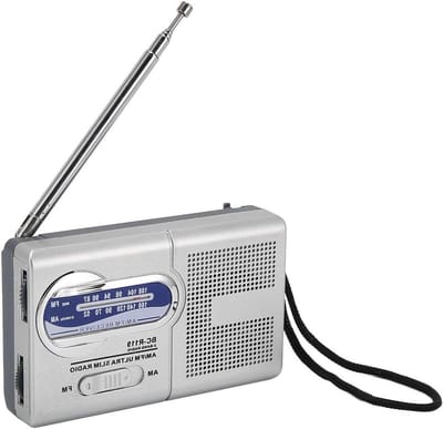 Draagbare Radio - Mini Radio AM FM Radio - Reizen en Buiten - Batterijgevoed - 9.5cm x 5.8cm x 2cm