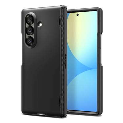 Spigen Slim Armor MagFit Hoesje Geschikt voor Samsung Galaxy Z Fold 7 | Back Cover Compatibel met MagSafe / Qi2 | met Standaard | Air Cushion technologie | Zwart