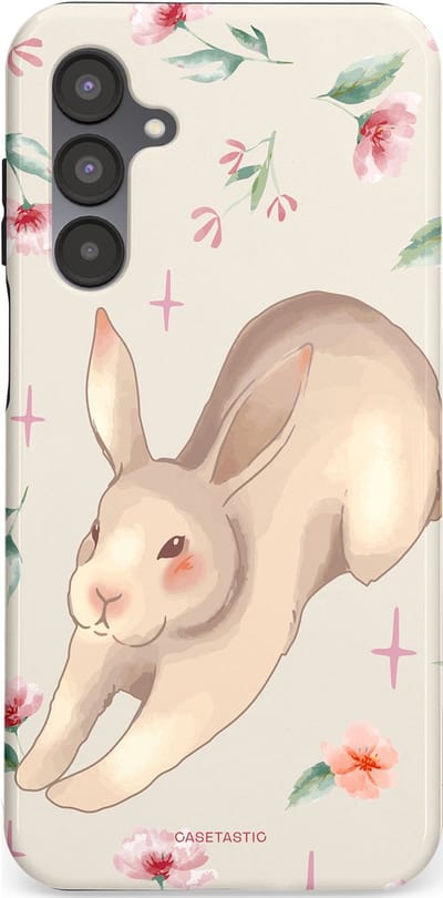 Casetastic Hoesje Geschikt voor Samsung A16 - Stijlvolle Beschermende Duo-layer Case - Lief konijntje