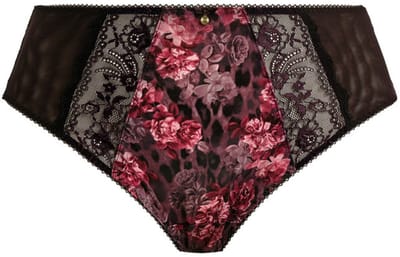 Elomi - Morgan Hoge Slip Dark Romance - maat XXL - Zwart/Meerkleurig