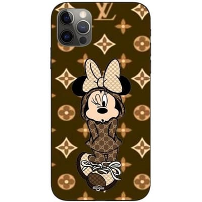 Hoesje - Disney - Iphone 14 Pro Max - Minnie - Bruin - Zacht bruin