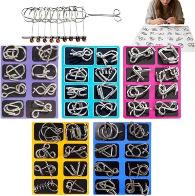 Metalen puzzel - Hersenkraker spel - Mentale stimulatie - Duurzaam metaal - 20 x 15 cm - Uniek