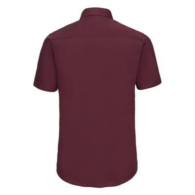 Russell Collection Heren Stretch Overhemd Met Korte Mouwen (Haven)