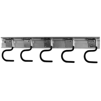 Tuingereedschap Ophanghaken - 5 haken - gegalvaniseerd - kunststof omkleed - ophangsysteem - 40 cm