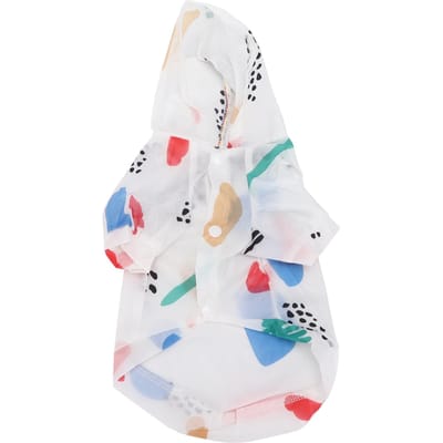 Vêtements pour animaux de compagnie résistants au soleil Polyester Vêtements de protection solaire pour animaux de compagnie avec imprimé de fruits pour animaux de compagnie(Plusieurs XL white