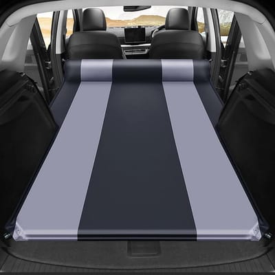 Opblaasbaar matras - Luchtbed auto - Kamperen buiten - Snel automatisch opblazen - 100 g - Zwart