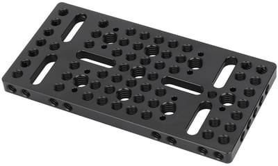 Dailygoods- Montagekaasplaat Aluminium - Bevestigingsmogelijkheden - 1/4"-20 en 3/8"-16 Schroefdraad - Antiverdraaiings Uitsparingen - Multifunctioneel - Stijf Platform - Camera Mount