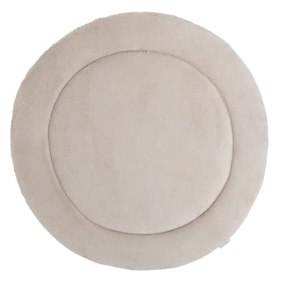 Baby's Only Gebreid boxkleed rond Cozy - Parklegger - Speelkleed - Boxmatras gemaakt van teddystof - Urban Taupe - Ø90 cm - Extra dik - Boxmatras - Tweezijdig te gebruiken