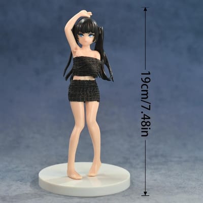 Aixlan Nsfw Figuur Chuno Hayashi 19cm Hentail Sexy Meisje PVC Actiefiguur Platte Verf Anime Volwassen Figuren 18+ Standbeeld black