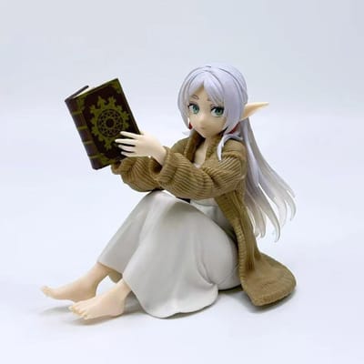Figurine Anime Frieren 12CM - Mignonne Figurine d'Action Pyjama Modèle Poupée Jouet pour Collection de Bureau au-delà de la Fin du Voyage