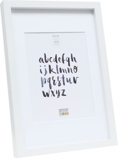 Deknudt Frames fotolijst - wit met passe-partout - 15x20 cm / 20x30 cm