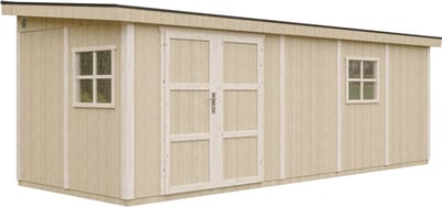 Timbela M941 - LP SmartSide Tuinhuis op houtbasis - 14,3 m² - 648x248xH231 cm - met vloer
