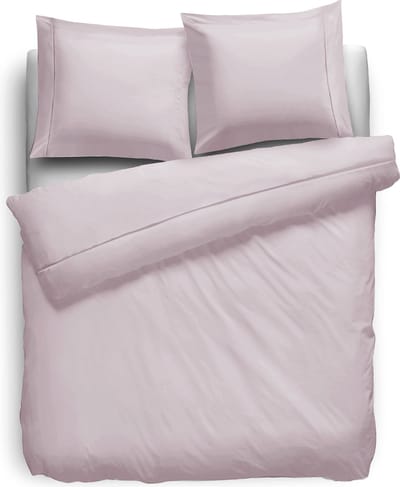 Eleganzzz Dekbedovertrek Percal Katoen Uni - Met Bies - Roze - Dekbedovertrek 140x200/220cm - Dekbedovertrekken - Eenpersoons - Effen Dekbedovertrek